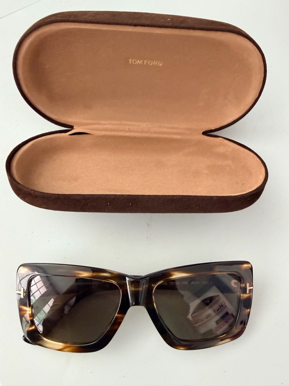 Brown Suede Sunglasses Case for Women